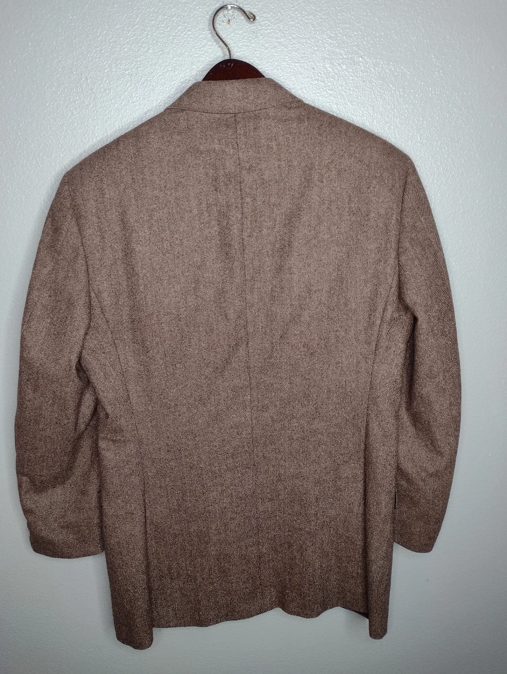 Burberry London Sport Coat Mens 37R Brown Houndstooth Wool Blazer Jacket B9